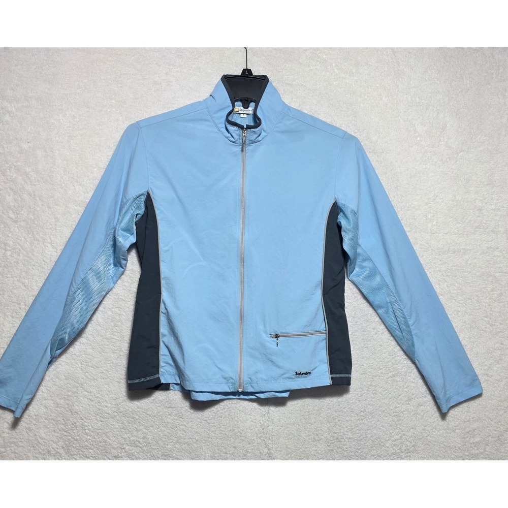 Vintage Solumbra Men's Blue Sun Protective Full Zip Mesh Vent Jacket Small